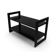 Black Stackable Shoe Rack PNG & PSD Images