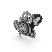 Cog Gears Silver PNG & PSD Images