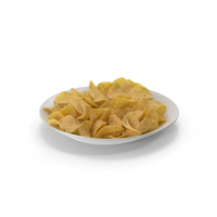 Plate with Potato Chips PNG & PSD Images