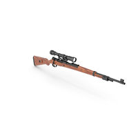 Mauser Kar98k Bolt Action Rifle with Scope PNG & PSD Images