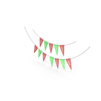 Red and Green Happy New Year Garland PNG & PSD Images