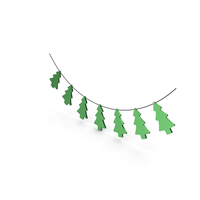 Green Christmas Tree Garland PNG & PSD Images