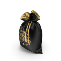 Black and Gold Christmas Bag PNG & PSD Images