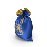 Blue and Gold Christmas Bag PNG & PSD Images