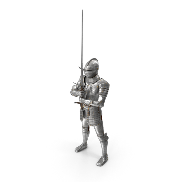 Medieval Knight Plate Armor holding Zweihander PNG & PSD Images