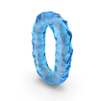Ice Alphabet Number 0 PNG & PSD Images