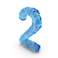 Ice Alphabet Number 2 PNG & PSD Images