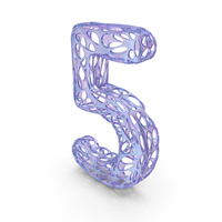 Organic Alphabet Number 5 PNG & PSD Images
