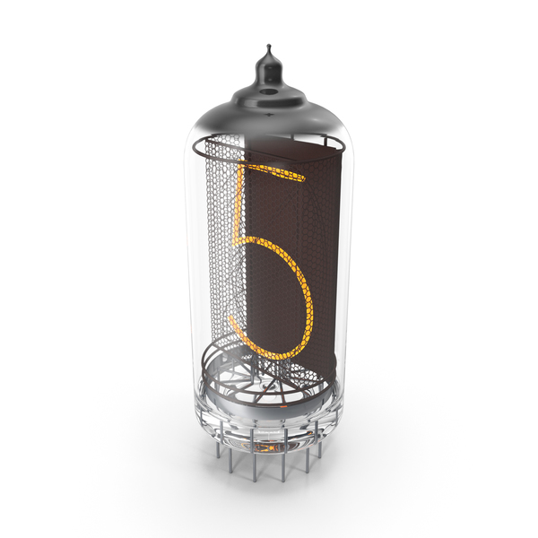 Vacuum Tube Alphabet Number 5 PNG & PSD Images