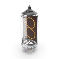 Vacuum Tube Alphabet Number 8 PNG & PSD Images