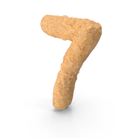 Stone Alphabet Number 7 PNG & PSD Images