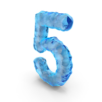 Ice Alphabet Number 5 PNG & PSD Images