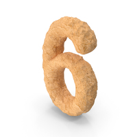Stone Alphabet Number 6 PNG & PSD Images
