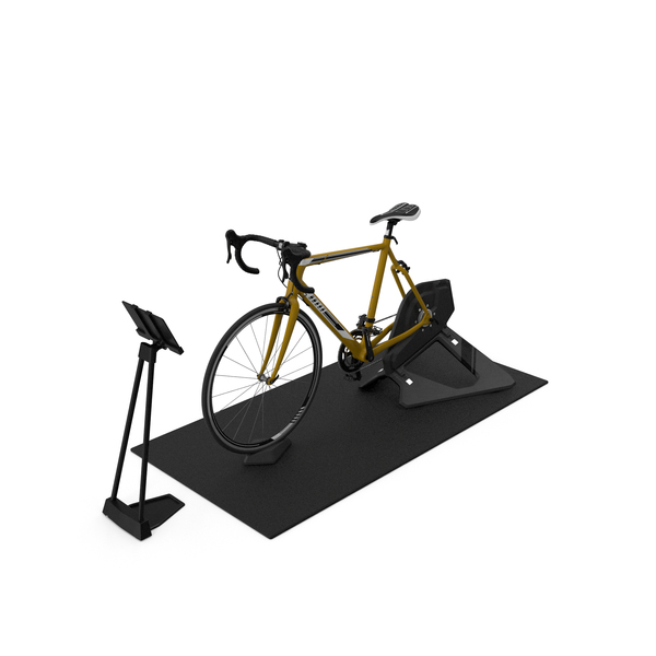 Smart Cycle Trainer And Bronze Bike PNG & PSD Images