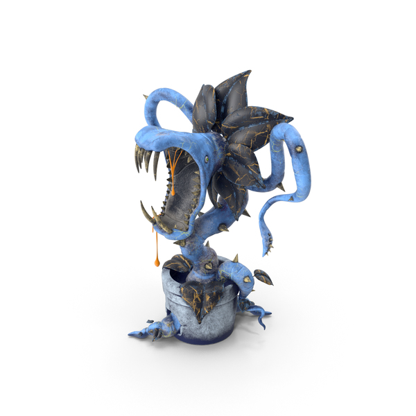 Carnivorous Plant Blue PNG & PSD Images