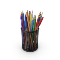 Cup With Pens And Pencils PNG & PSD Images