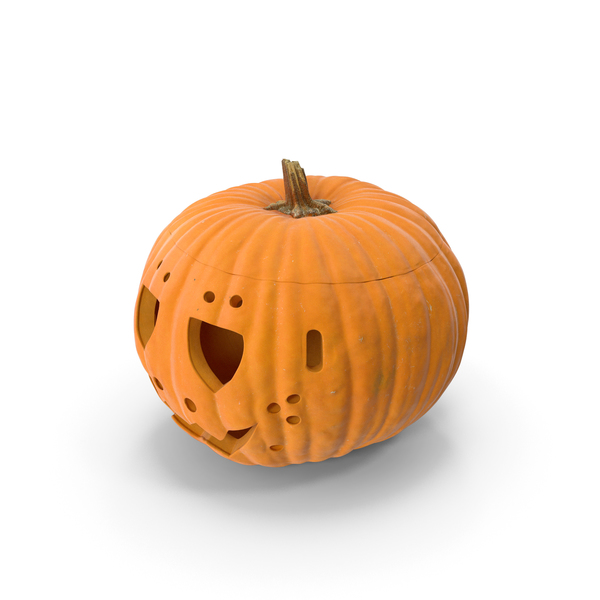 Jack o Lantern Pumpkin with Carved Face PNG & PSD Images