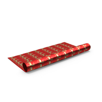 Christmas Deer Pattern Paper Roll for Gifts PNG & PSD Images