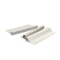 Three Gold and White Paper Rolls for Gifts PNG & PSD Images