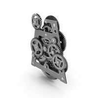 Clockwork Gears Silver PNG & PSD Images
