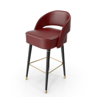 Covet Lounge Dark Red  Collins Bar Chair PNG & PSD Images