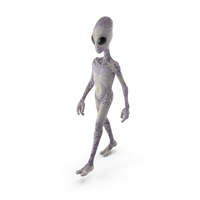 Humanoid Alien Walking Pose PNG & PSD Images