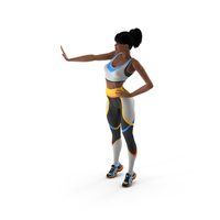 Light Skin Fitness Woman Standing Pose PNG & PSD Images