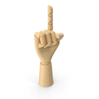 Wooden Hand Point Upward PNG & PSD Images