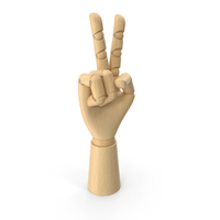 Wooden Hand V PNG & PSD Images