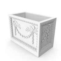 White  Iron Gardens Basket Weave Planter PNG & PSD Images