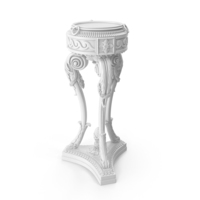 White Baroque Planter PNG & PSD Images