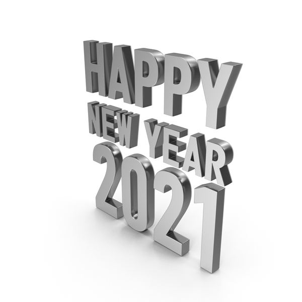 Happy New Year 2020 Symbol Silver PNG & PSD Images