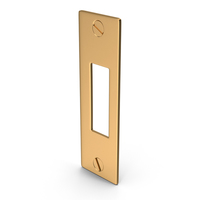 Deadlock Strike Plate Golden With Screw head PNG & PSD Images