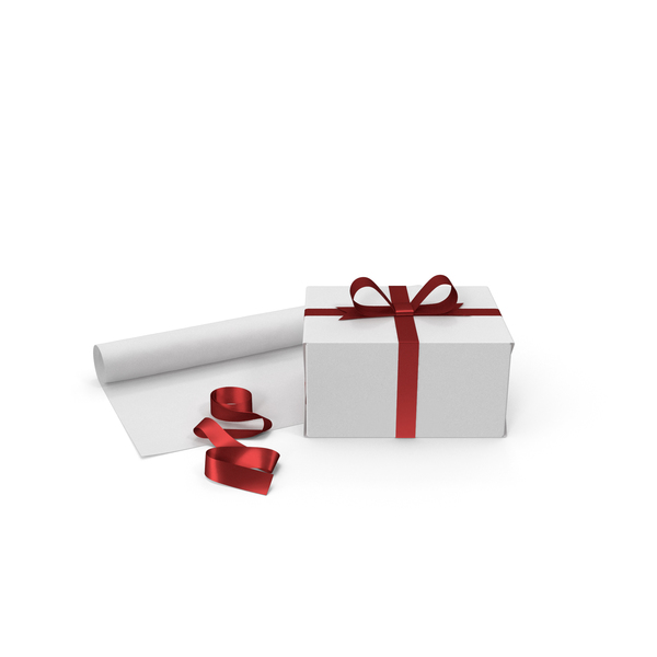 White Gift Box with Red Bow | OrnamentallyYou | Christmas