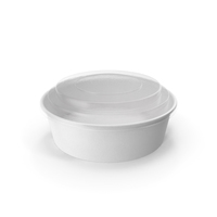 Paper Food Bowl with Clear Lid for Soup for Salad 20 Oz 500 ml PNG & PSD Images