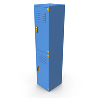 Metal Clothes Cabinet Blue PNG & PSD Images