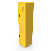 Metal Clothes Cabinet Yellow PNG & PSD Images