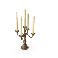 Candle Stand Old Bronze PNG & PSD Images