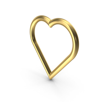 Golden Heart PNG & PSD Images