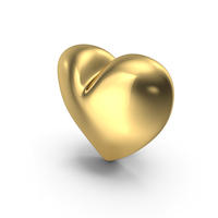 Golden Heart PNG & PSD Images