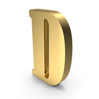 Gold Letter D PNG & PSD Images