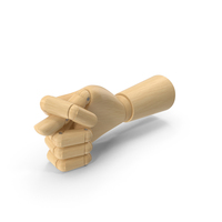 Wooden Hand Fig Gesture PNG & PSD Images