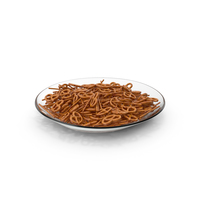 Plate with Mini Pretzels PNG & PSD Images