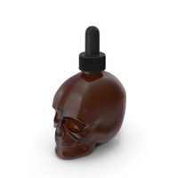 Dark Medical Glass Skull Dropper Bottle PNG & PSD Images