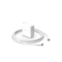 Apple 30W Type C Power Adapter with Cable PNG & PSD Images