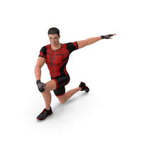 Athletic Man Doing Lunge And Twist PNG & PSD Images