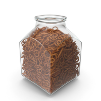 Square Jar With Mixed Pretzels PNG & PSD Images