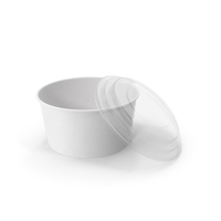 Paper Food Bowl with Clear Lid for Soup for Salad 32 oz 1000 ml Open PNG & PSD Images