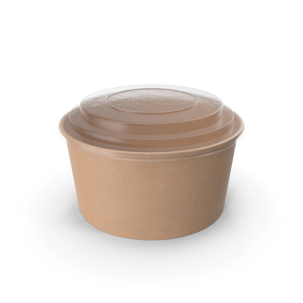 1000ml PLA kraft Disposable Salad Bowls,Soup Cups With Matching Lids