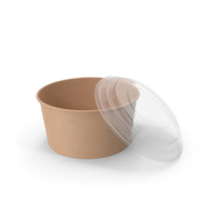 Paper Food Bowl with Clear Lid for Soup for Salad 32 Oz 1000 ml Open PNG & PSD Images